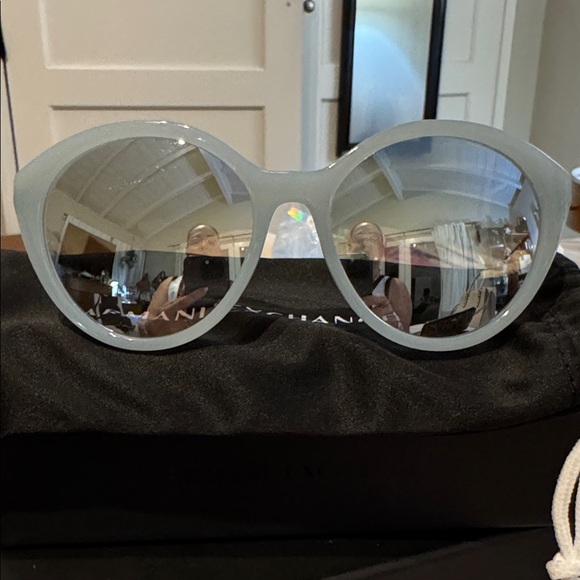 Armani Exchange Light Gray Blue Mirror Effect   Sunglasses - Picture 1 of 4